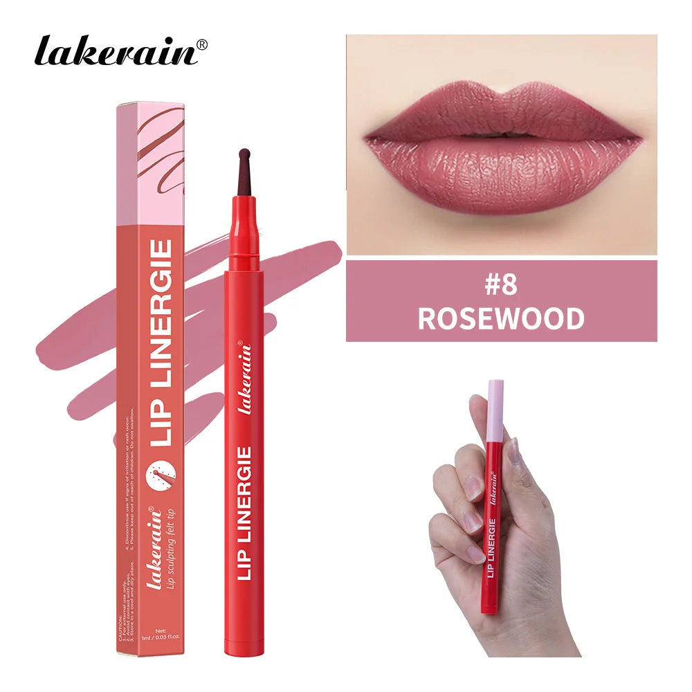 Dual Sided Lip Stain and Liner Pen for Long Lasting Matte Color - 23